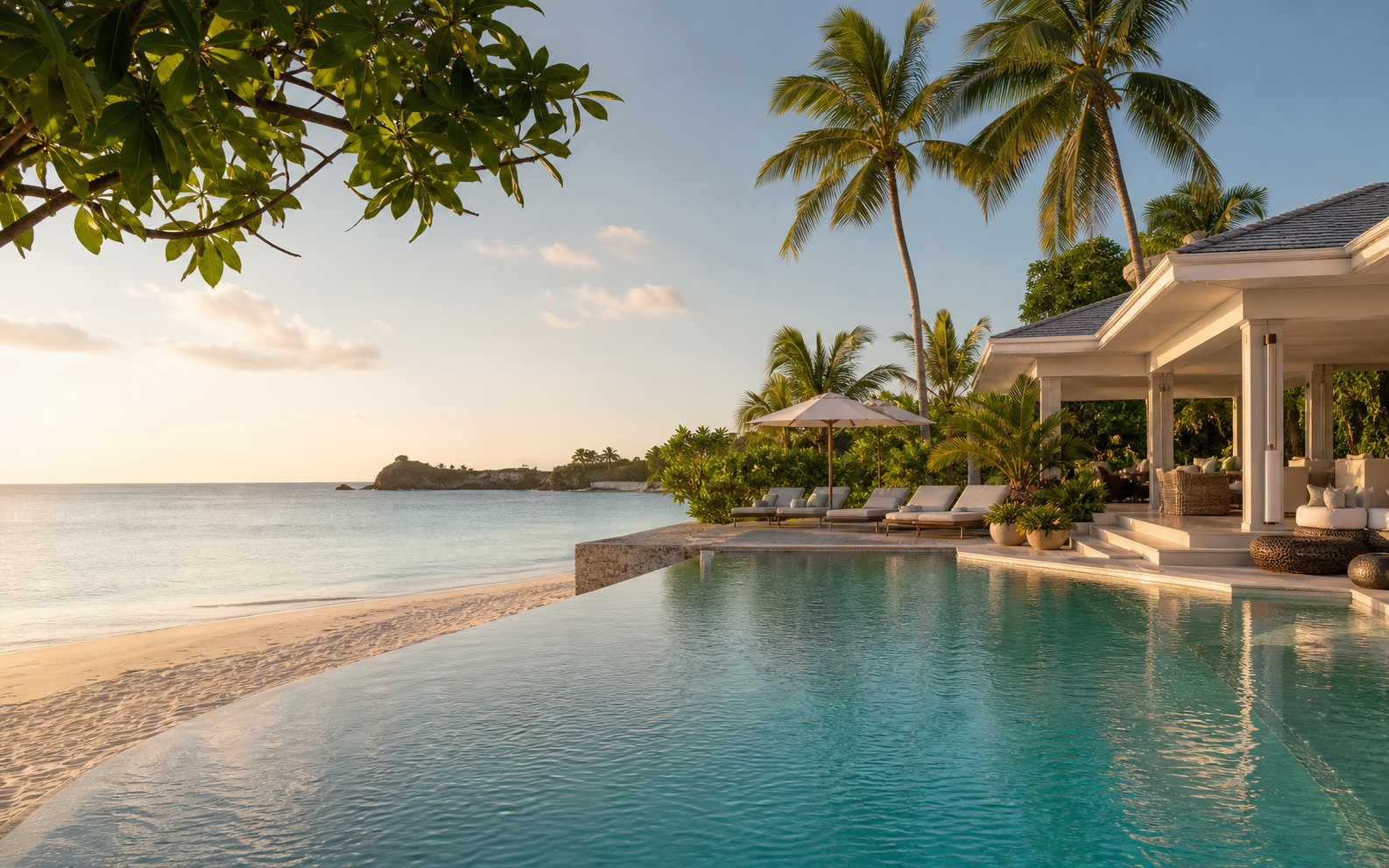 Premium resort pool and ocean view